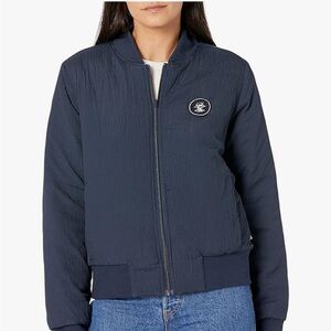 Rip Curl Navy Endeavour Reversible Bomber Jacket size S Unisex Surfing Quilted